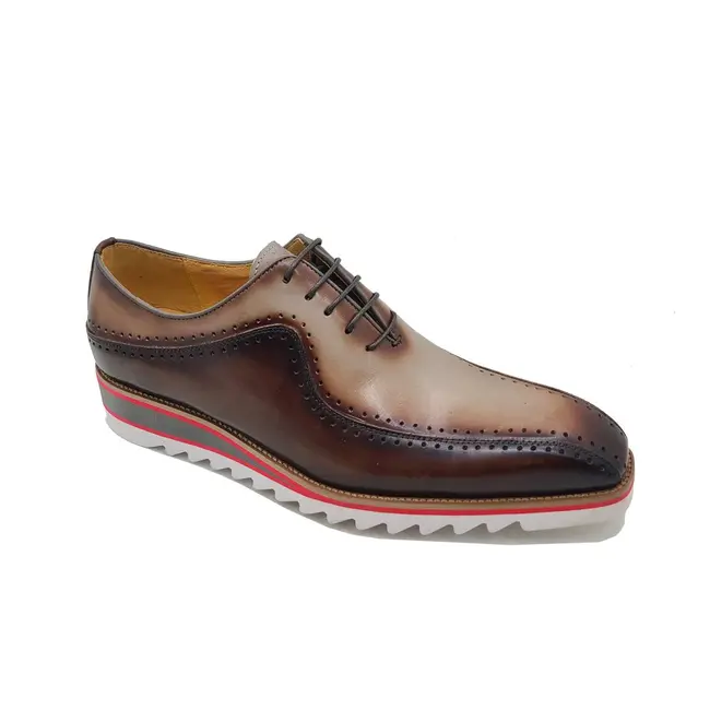 Carrucci Bicycle, Toe Brogue Oxford two tones with lightweight sole