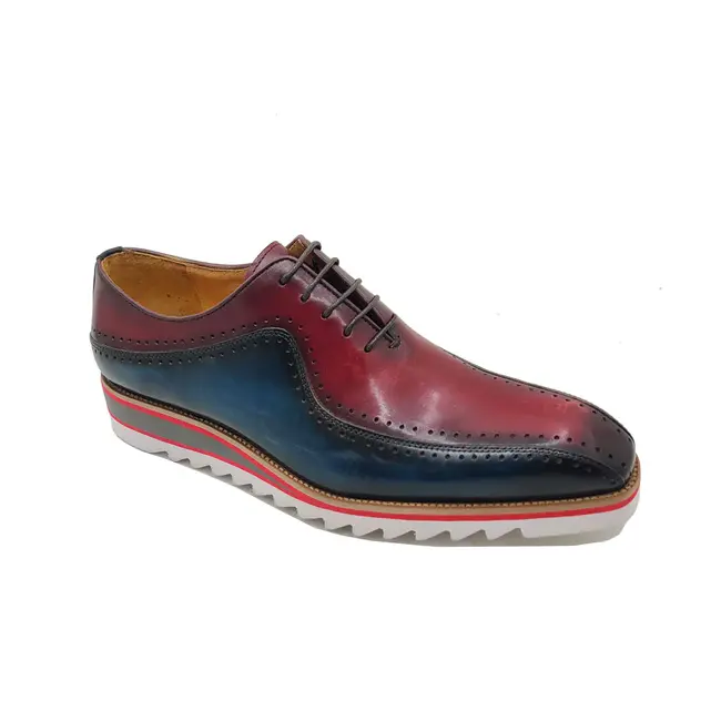Carrucci Bicycle, Toe Brogue Oxford two tones with lightweight sole