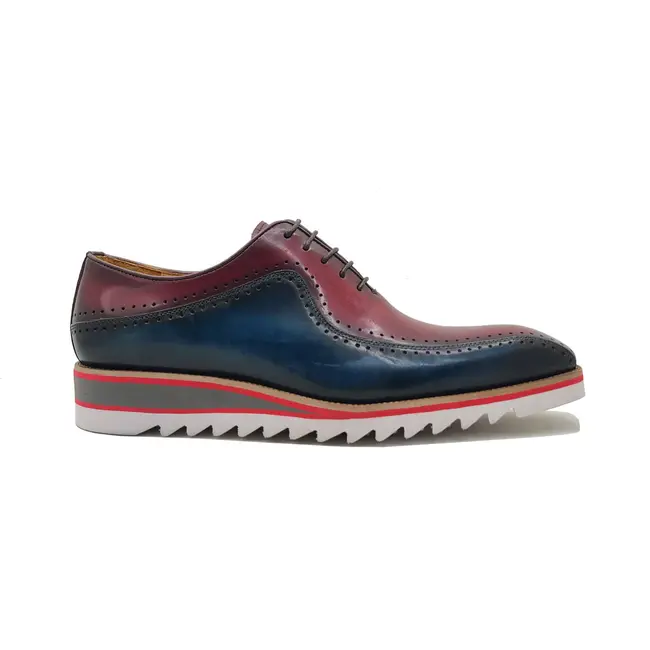 Carrucci Bicycle, Toe Brogue Oxford two tones with lightweight sole