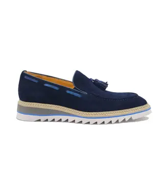 Carrucci Venetian Suede Loafer  Calfskin With Tassel