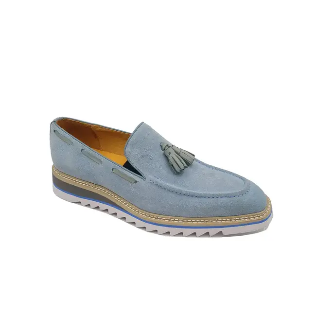 Carrucci Venetian Suede Loafer  Calfskin With Tassel