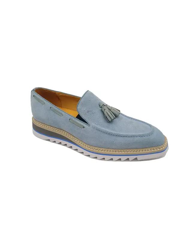 Carrucci Venetian Suede Loafer  Calfskin With Tassel