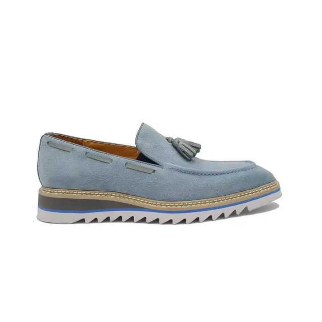 Carrucci Venetian Suede Loafer  Calfskin With Tassel