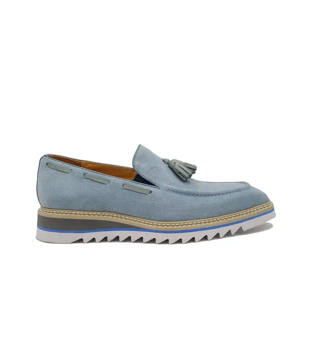 Carrucci Venetian Suede Loafer  Calfskin With Tassel