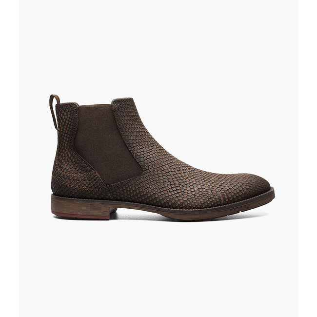 Kayden Plain Toe Chelsea Boot Navy & Brown