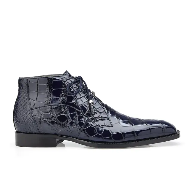 Belvedere Umberto Crocodile Shoes Black