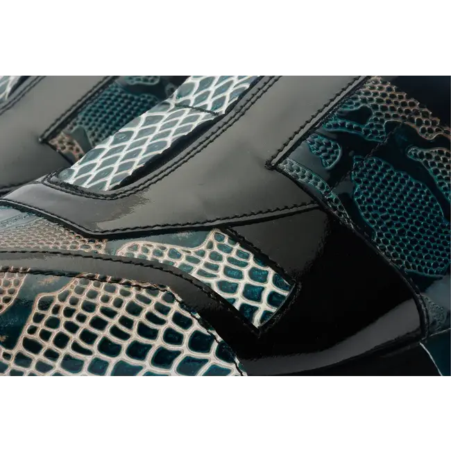 VINCI THE MILANO SNK GREEN LEATHER SNEAKER