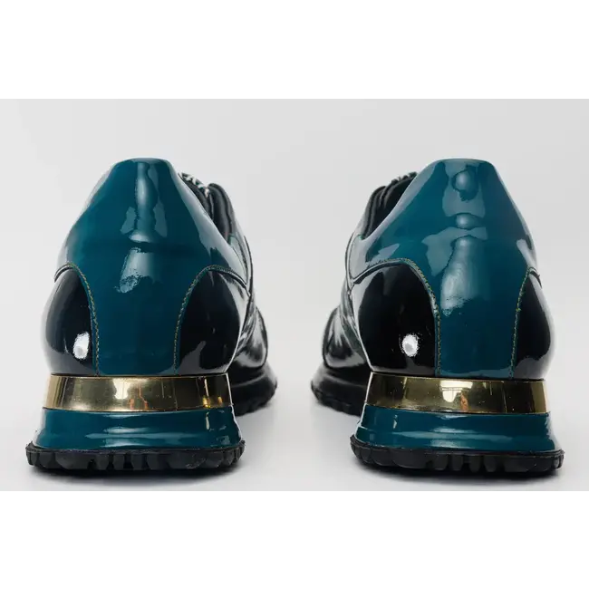 VINCI THE MILANO SNK GREEN LEATHER SNEAKER