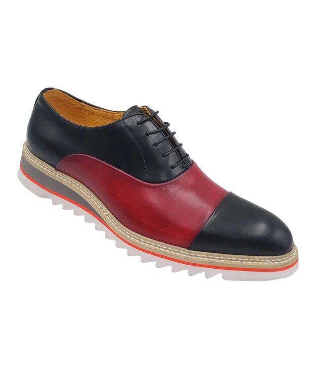 Carrucci KS552-03T Distinguished Modern Classic Spectator, Cap-toe