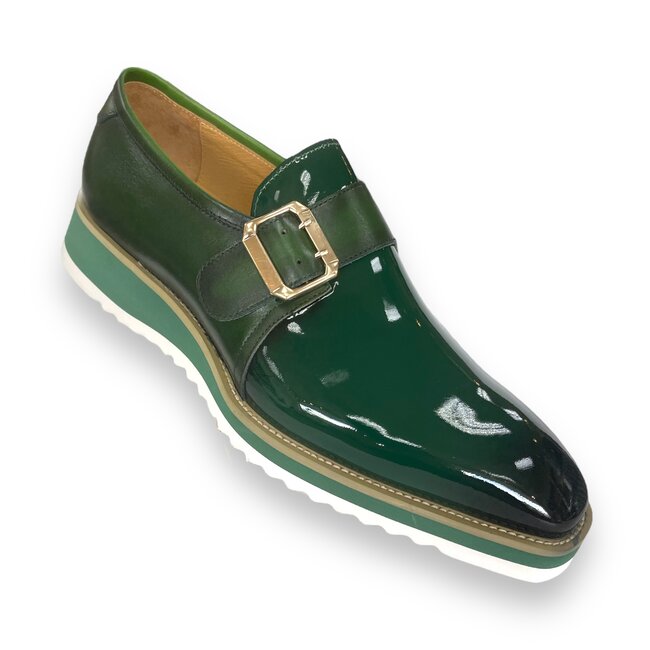 Carrucci Patent Leather slip on Monkstrap KS515-38P