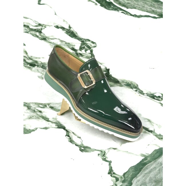 Carrucci Patent Leather slip on Monkstrap KS515-38P
