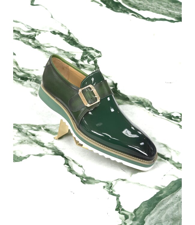 Carrucci Patent Leather slip on Monkstrap KS515-38P