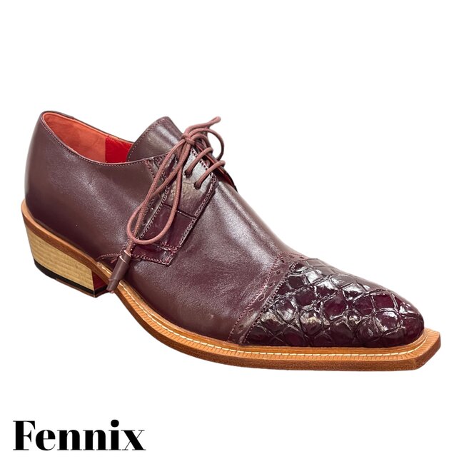 Fennix Max Alligator & Calfskin Shoes Burgundy