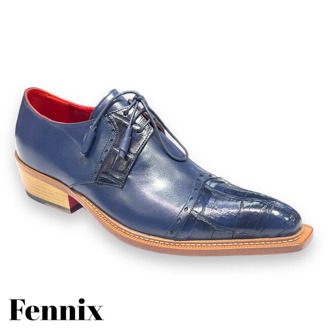 Fennix Fennix Fennix Max Hornback & Calfskin Shoes Navy