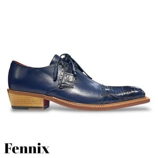 Fennix Fennix Fennix Max Hornback & Calfskin Shoes Navy