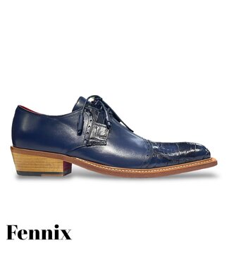 Fennix Fennix Fennix Max Hornback & Calfskin Shoes Navy