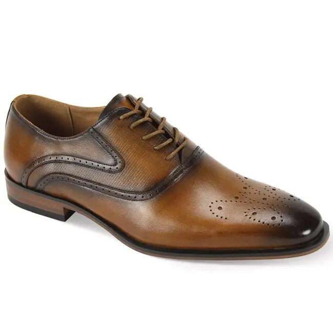 Giorgio Venturi Men's Leather Dress Shoe - Butterfly Perforations