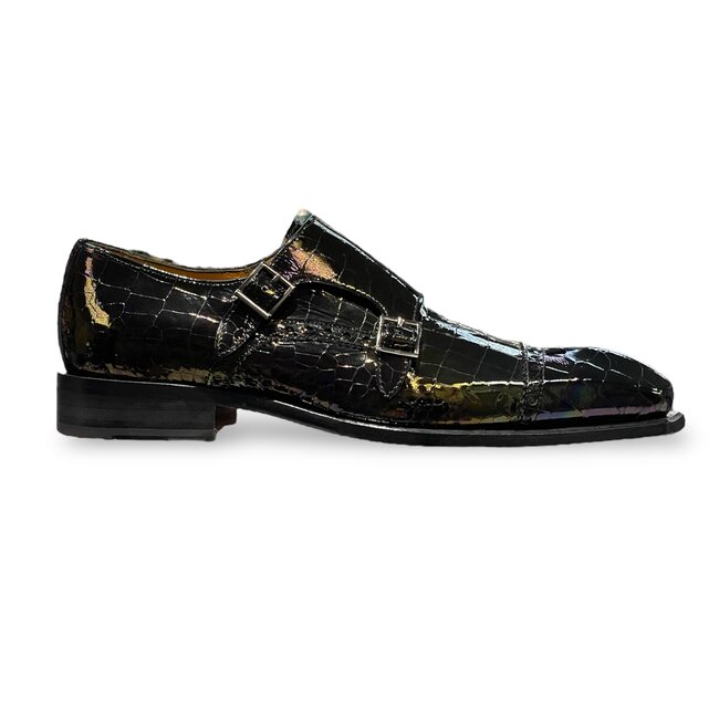 Monk-Straps Black Iridescent Men's Shoes