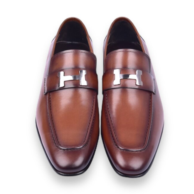 Corrente Burnished Calfskin Loafer Black "5760"