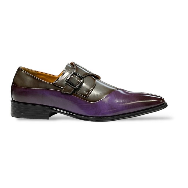 Antonio Cerrelli Men's Dress Shoes Single Monk Strap Plain Toe Oxford ANTONIO CERRELLI