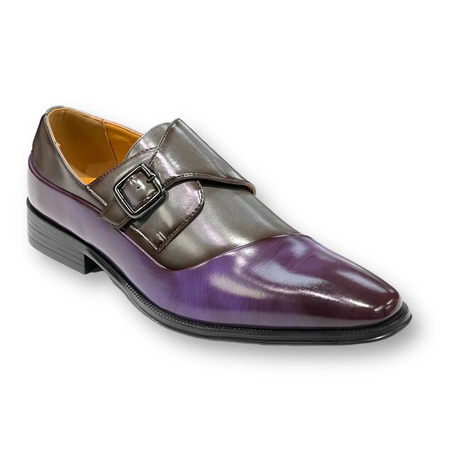 Antonio Cerrelli Men's Dress Shoes Single Monk Strap Plain Toe Oxford ANTONIO CERRELLI