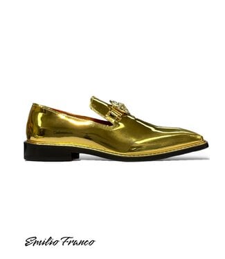 Emilio Franco Emilio Franco EF335 Men's Shoes Calf-Skin Gold Mirror Finish Loafer