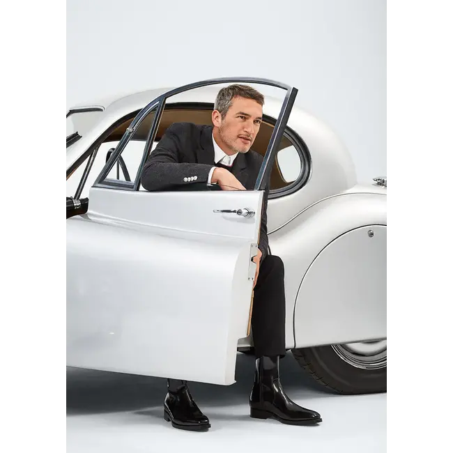 Marques Genuine Leather Plain-Toe Boot - Black