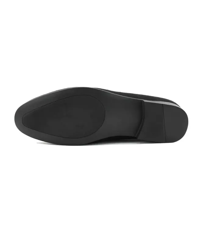 Amali Bradford - Microfiber Men's Slip-On Loafer with Gold Bit