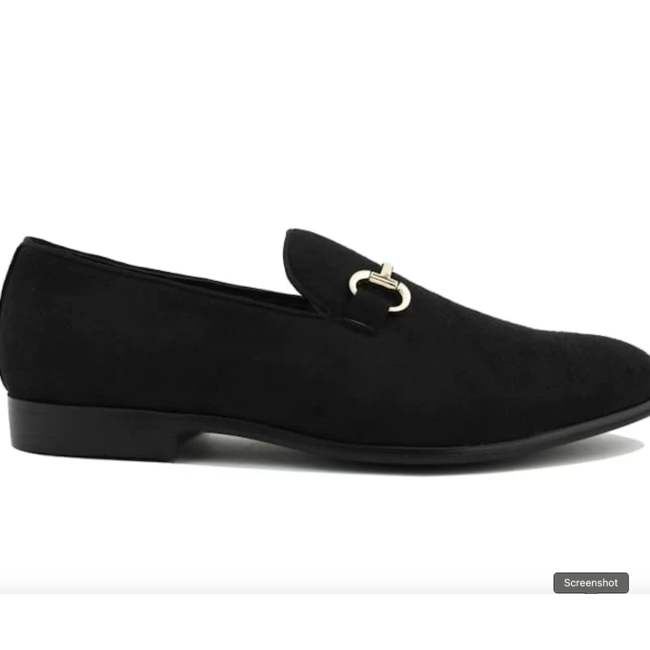 Amali Bradford - Microfiber Men's Slip-On Loafer with Gold Bit