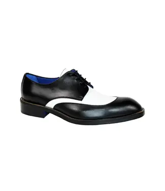 Emilio Franco Emilio Franco Cosimo Men's Shoes Black/White  Calf-Skin Oxfords (EF1158)