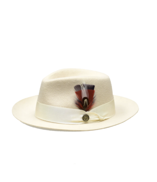 Bruno Capelo MILAN RAW EDGE WOOL FELT FEDORA HAT