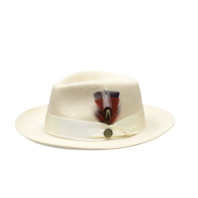 MILAN RAW EDGE WOOL FELT FEDORA HAT