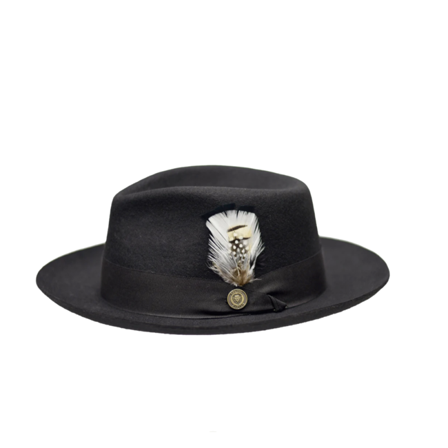 MILAN RAW EDGE WOOL FELT FEDORA HAT