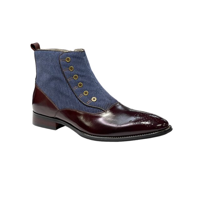 Giovanni Giovanni Leather Boot W/Fabric (Kenderick)