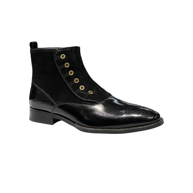 Giovanni Leather Boot W/Fabric (Kenderick)