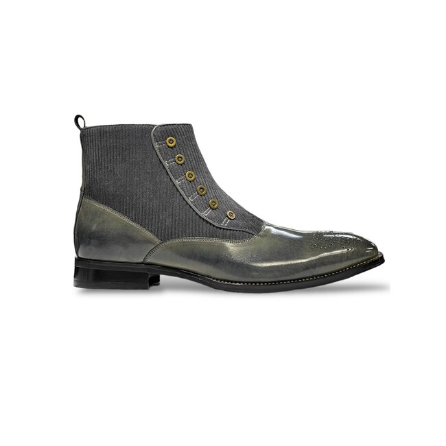 Giovanni Leather Boot W/Fabric (Kenderick)