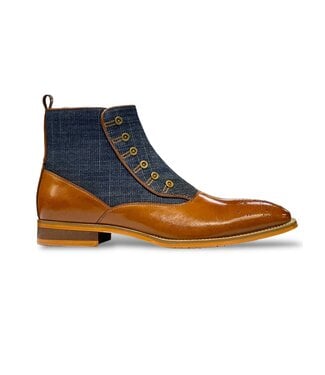 Giovanni Giovanni Leather Boot W/Fabric (Kenderick)