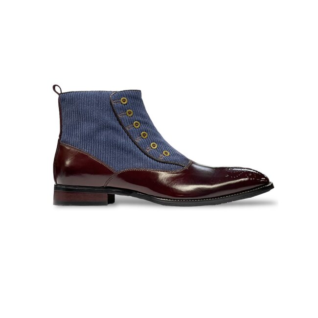 Giovanni Giovanni Leather Boot W/Fabric (Kenderick)
