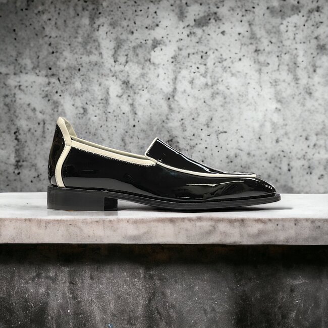 Duca by Matiste Fano Shoes Patent Leather Black/White