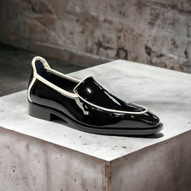Duca by Matiste Fano Shoes Patent Leather Black/White