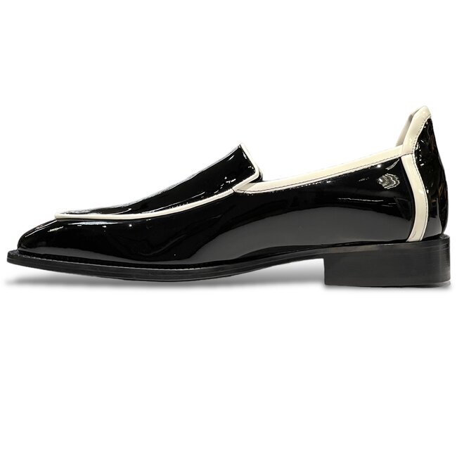 Duca by Matiste Fano Shoes Patent Leather Black/White