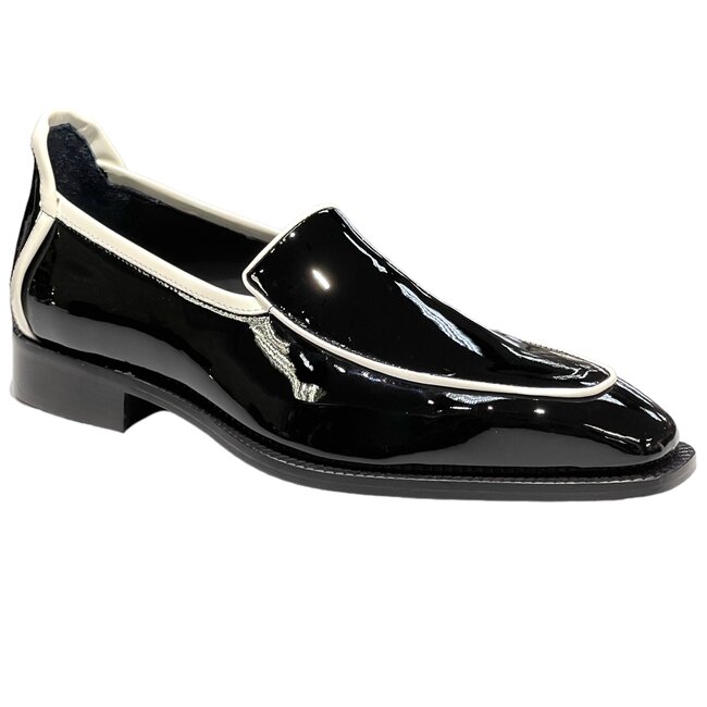 Duca by Matiste Fano Shoes Patent Leather Black/White