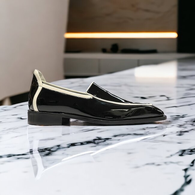 Duca by Matiste Fano Shoes Patent Leather Black/White