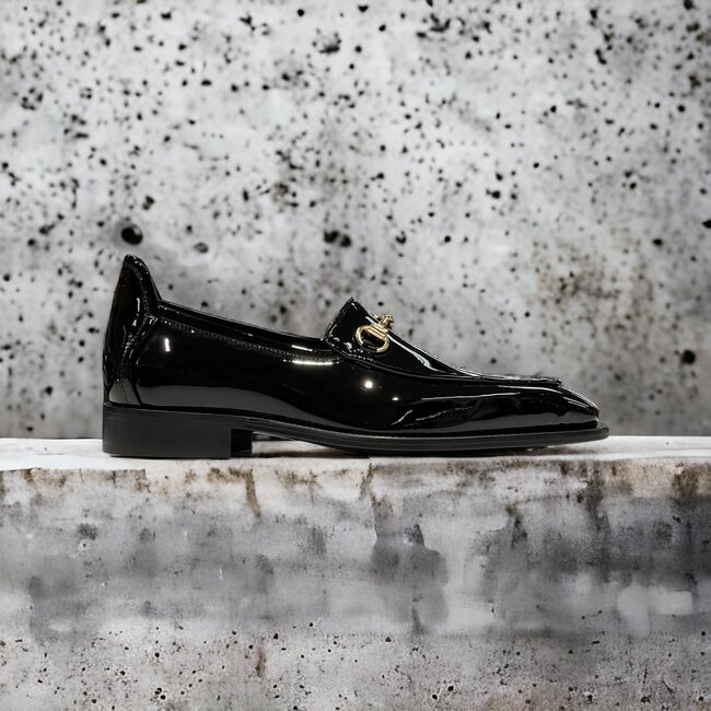 Duca Fano Men's Shoes Patent Leather Black (D1138)