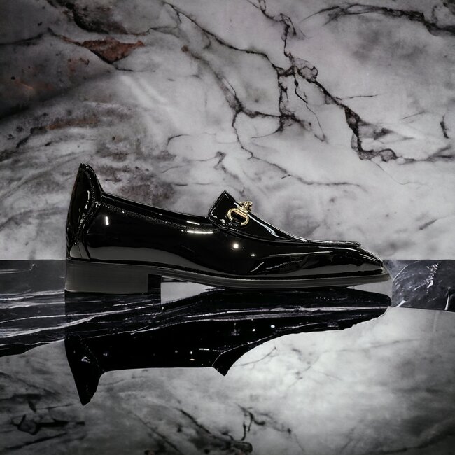 Duca Fano Men's Shoes Patent Leather Black (D1138)