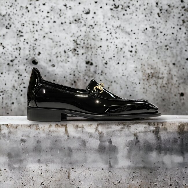 Duca Fano Men's Shoes Patent Leather Black (D1138)