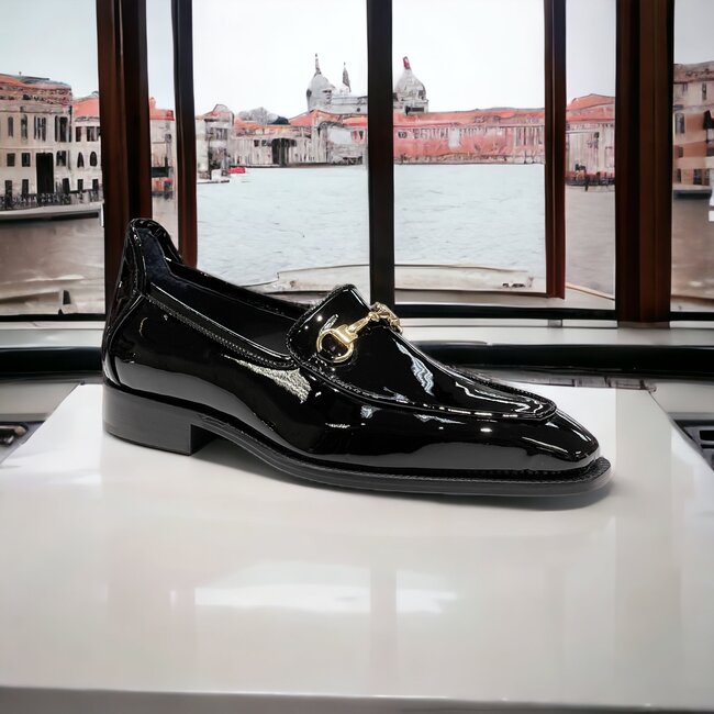 Duca Fano Men's Shoes Patent Leather Black (D1138)