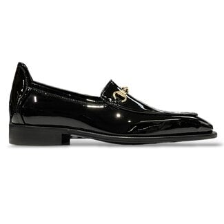 Duca Duca Fano Men's Shoes Patent Leather With Horse Buckle Black (D1138)