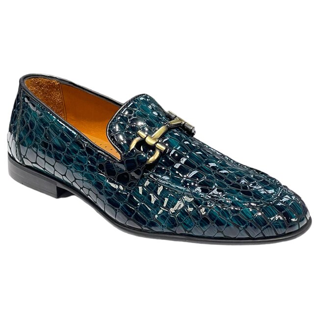 Sigotto Uomo Sigotto Uomo (6472) Alligator Print Genuine Calf Leather Bit Buckle