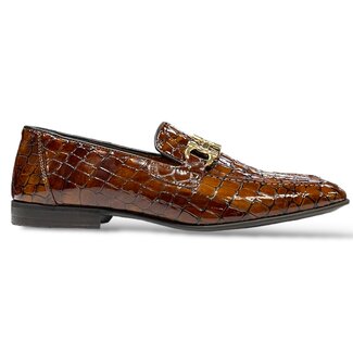 sigotto Sigotto Uomo (6472) Alligator Print Genuine Calf Leather Bit Buckle